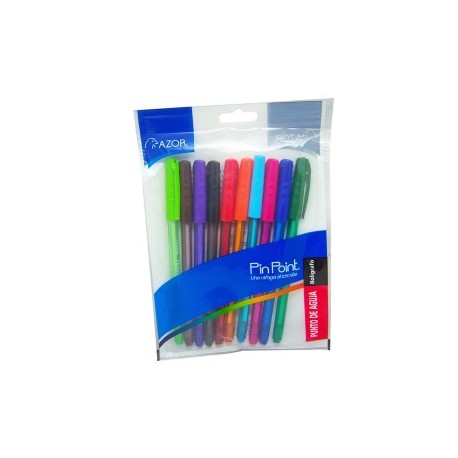 BOLIGRAFO AZOR PIN POINT COLOR SURTIDO DE...