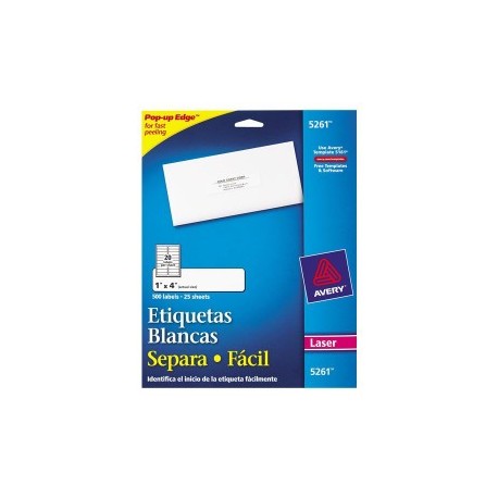 ETIQUETAS SEPARA FACIL BLANCAS AVERY 5261...