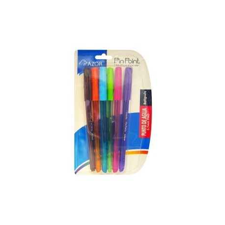 BOLIGRAFO AZOR PIN POINT COLOR SURTIDO DE...