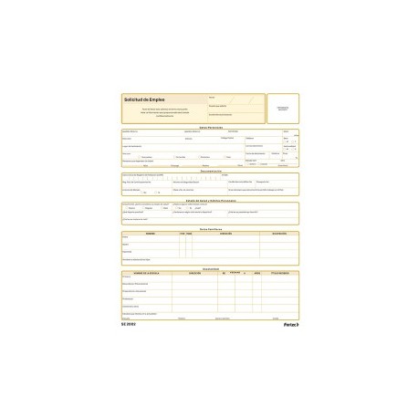 Solicitud de empleo c/2 blocks