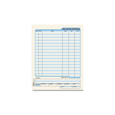 P¢liza de egresos printaform