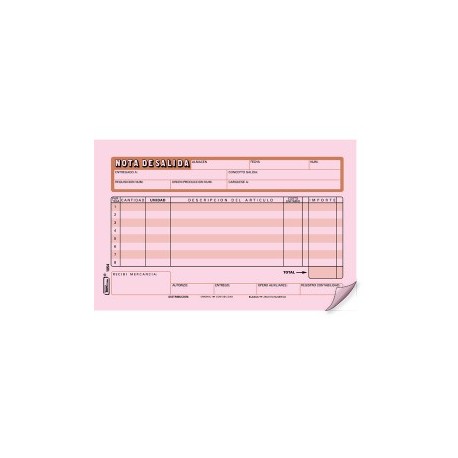 Nota de salida printaform