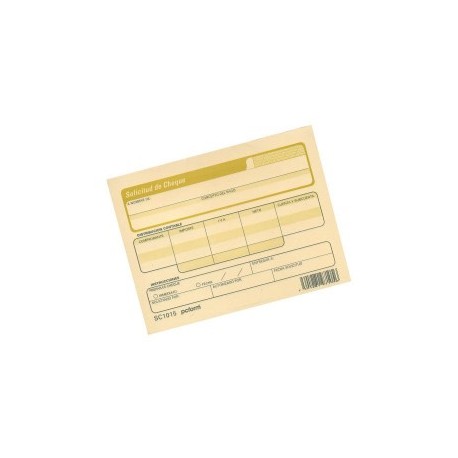SOLICITUD DE CHEQUE PC FORM SC-1015 TAMAÑO...
