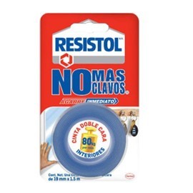 CINTA ADHESIVA DOBLE CARA RESISTOL A80...
