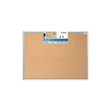 TABLERO DE CORCHO ALFRA 6184 COLOR CAFE 90...